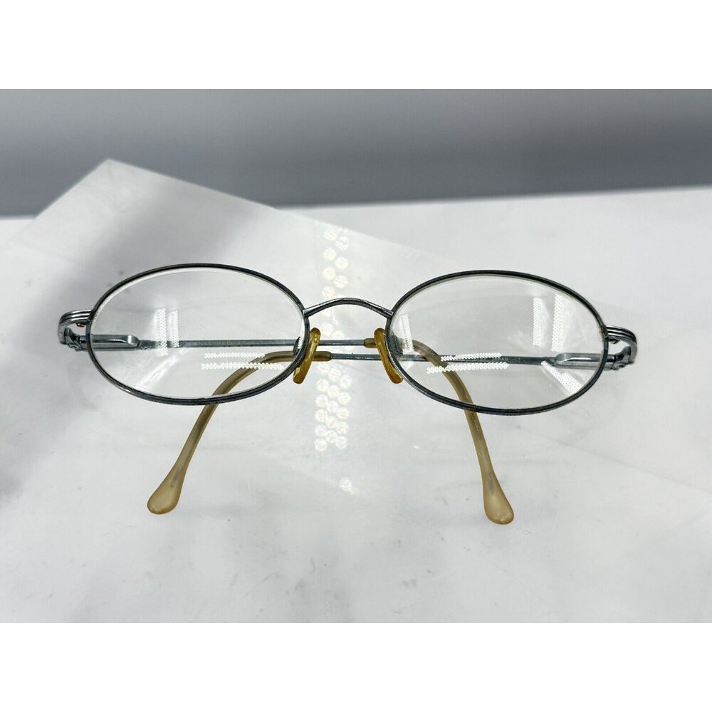 Vtge. Swank Eyewear Japan Emily Silver Full Rim Eyeglasses Frame 140-19-50(LE-2)